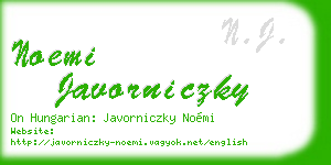 noemi javorniczky business card